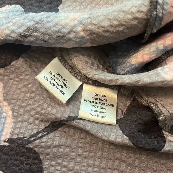 Rebecca Taylor Floral Silk Camisole with Ruffle Details, Size 4 - Picture 14 of 14